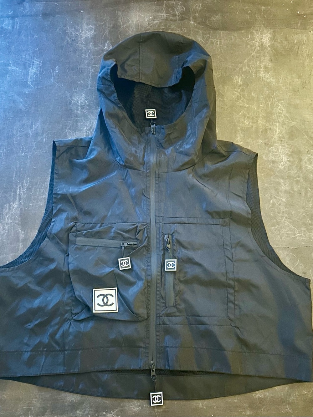 CC Black Hooded Vest